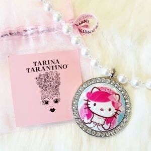 Tarina Tarantino Pink Head Rhinestone Necklace